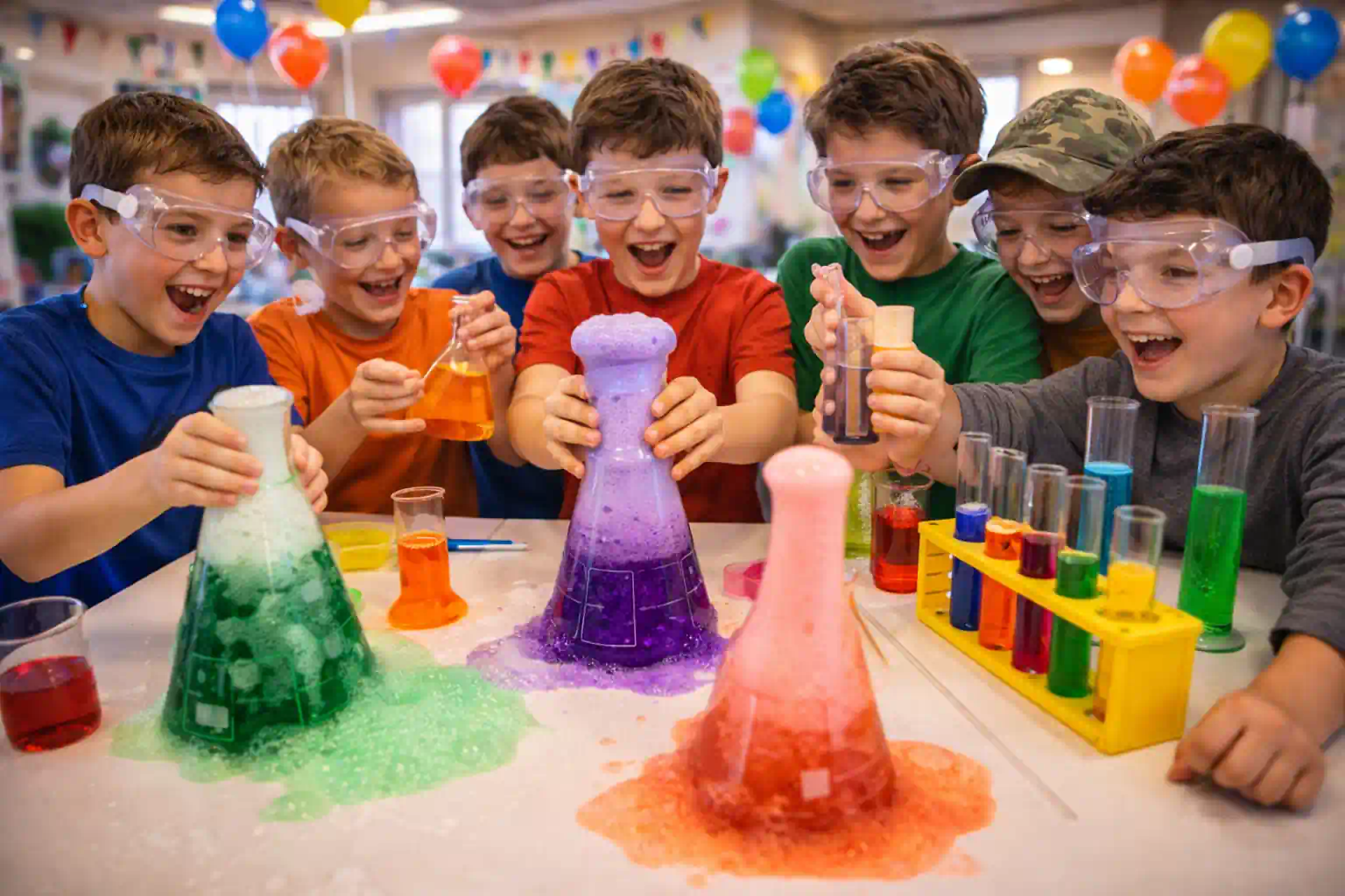 science experiments birthday party for 9 year olds UK